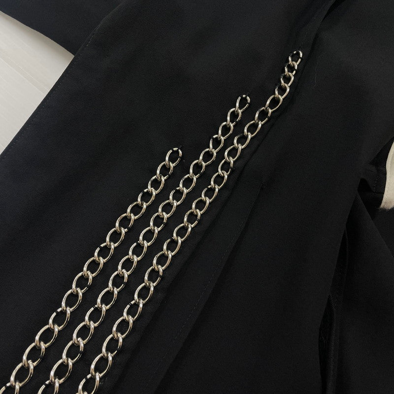【中古品】【メンズ】 COMME des GARCONS HOMME PLUS コムデギャルソンオムプリュス EVERGREEN CHAIN JACKET AD2006 PS-J206 チェーンジャケット バッドボーイ期 140-261027-yo-02-teih サイズ：M カラー：ブラック 万代Net店