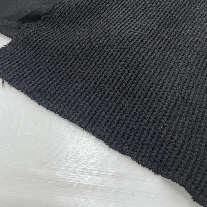 【中古品】【メンズ】 COMME des GARCONS コムデギャルソン LOW GAUGE KNIT PLEATS WRAP SKIRT AD2002 GG-S043 ローゲージニット 切替 プリーツラップ スカート ボトムス 151-261027-yo-13-teih サイズ：M カラー：ブラック 万代Net店