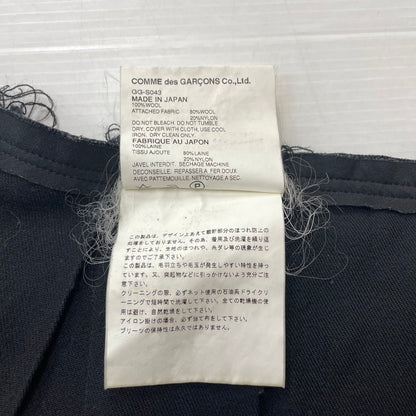 【中古品】【メンズ】 COMME des GARCONS コムデギャルソン LOW GAUGE KNIT PLEATS WRAP SKIRT AD2002 GG-S043 ローゲージニット 切替 プリーツラップ スカート ボトムス 151-261027-yo-13-teih サイズ：M カラー：ブラック 万代Net店