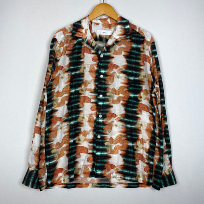【中古品】【メンズ】 TOGA VIRILIS トーガ ビリリース 20SS CUPRA COTTON PRINT SHIRT TV01-FJ304 クプラ コットン プリント シャツ 長袖 トップス 140-261027-yo-09-teih サイズ：48 カラー：マルチ 万代Net店