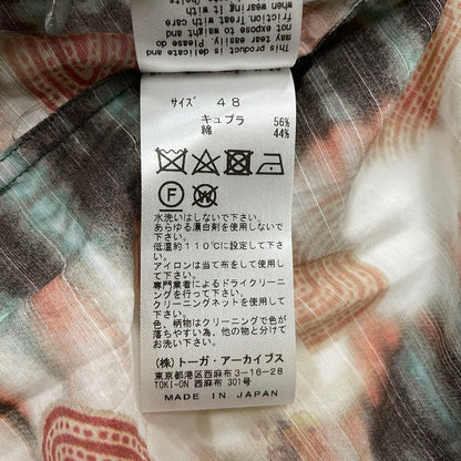 【中古品】【メンズ】 TOGA VIRILIS トーガ ビリリース 20SS CUPRA COTTON PRINT SHIRT TV01-FJ304 クプラ コットン プリント シャツ 長袖 トップス 140-261027-yo-09-teih サイズ：48 カラー：マルチ 万代Net店