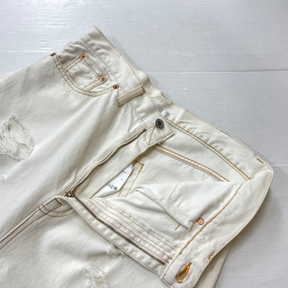 【中古品】【メンズ】 DOUBLET ダブレット 23SS DESTROYED DENIM PANTS 23SS05PT213 デストロイ デニムパンツ ボトムス ジーンズ 151-261027-yo-16-teih サイズ：M カラー：ホワイト 万代Net店
