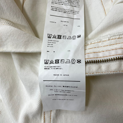【中古品】【メンズ】 DOUBLET ダブレット 23SS DESTROYED DENIM PANTS 23SS05PT213 デストロイ デニムパンツ ボトムス ジーンズ 151-261027-yo-16-teih サイズ：M カラー：ホワイト 万代Net店
