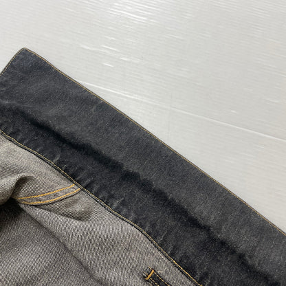 【中古品】【メンズ】 DOUBLET ダブレット CHAOS EMBROIDERY HEMP DENIM JACKET 20SS13BL100 カオス エンブロイダリー ヘンプ デニムジャケット ライトアウター 140-261027-yo-05-teih サイズ：L カラー：ブラック 万代Net店