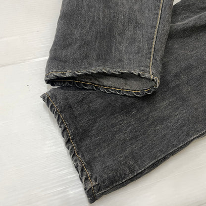 【中古品】【メンズ】 DOUBLET ダブレット CHAOS EMBROIDERY HEMP DENIM PANTS 20SS13PT121 カオス エンブロイダリー ヘンプ デニムパンツ ボトムス 151-261027-yo-14-teih サイズ：M カラー：ブラック 万代Net店