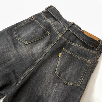 【中古品】【メンズ】 DOUBLET ダブレット CHAOS EMBROIDERY HEMP DENIM PANTS 20SS13PT121 カオス エンブロイダリー ヘンプ デニムパンツ ボトムス 151-261027-yo-14-teih サイズ：M カラー：ブラック 万代Net店