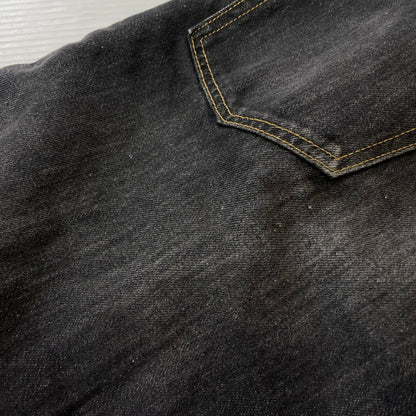 【中古品】【メンズ】 DOUBLET ダブレット CHAOS EMBROIDERY HEMP DENIM PANTS 20SS13PT121 カオス エンブロイダリー ヘンプ デニムパンツ ボトムス 151-261027-yo-14-teih サイズ：M カラー：ブラック 万代Net店