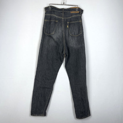 【中古品】【メンズ】 DOUBLET ダブレット CHAOS EMBROIDERY HEMP DENIM PANTS 20SS13PT121 カオス エンブロイダリー ヘンプ デニムパンツ ボトムス 151-261027-yo-14-teih サイズ：M カラー：ブラック 万代Net店