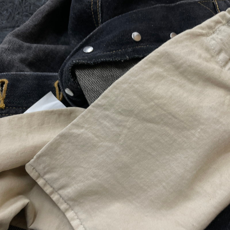 【中古品】【メンズ】 DOUBLET ダブレット CHAOS EMBROIDERY HEMP DENIM PANTS 20SS13PT121 カオス エンブロイダリー ヘンプ デニムパンツ ボトムス 151-261027-yo-14-teih サイズ：M カラー：ブラック 万代Net店