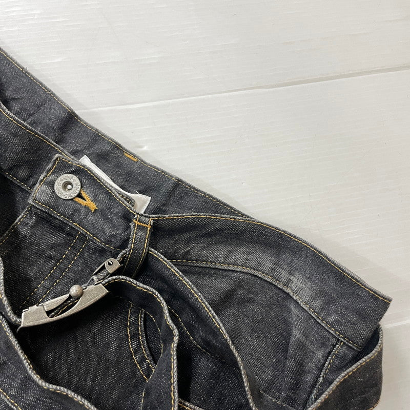 【中古品】【メンズ】 DOUBLET ダブレット CHAOS EMBROIDERY HEMP DENIM PANTS 20SS13PT121 カオス エンブロイダリー ヘンプ デニムパンツ ボトムス 151-261027-yo-14-teih サイズ：M カラー：ブラック 万代Net店