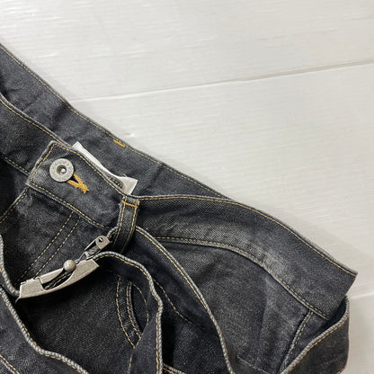 【中古品】【メンズ】 DOUBLET ダブレット CHAOS EMBROIDERY HEMP DENIM PANTS 20SS13PT121 カオス エンブロイダリー ヘンプ デニムパンツ ボトムス 151-261027-yo-14-teih サイズ：M カラー：ブラック 万代Net店