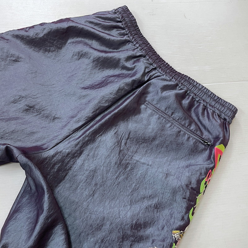 【中古品】【メンズ】 DOUBLET ダブレット 19SS CHAOS EMBROIDERY CHAMBRAY PANTS 19SS09PT94 カオス エンブロイダリー シャンブレー パンツ ボトムス 151-261027-yo-15-teih サイズ：M カラー：パープル 万代Net店