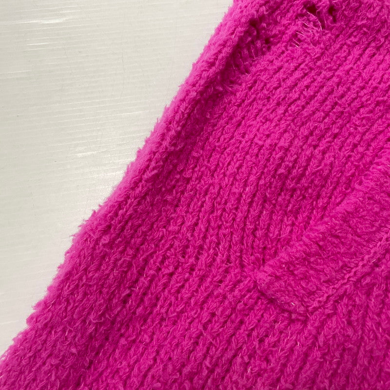 【中古品】【メンズ】 DOUBLET ダブレット 23AW FLEECE KNIT VEST 23AW55KN135 フリース ニットベスト ライトアウター 140-261027-yo-01-teih サイズ：S カラー：ネオンピンク 万代Net店