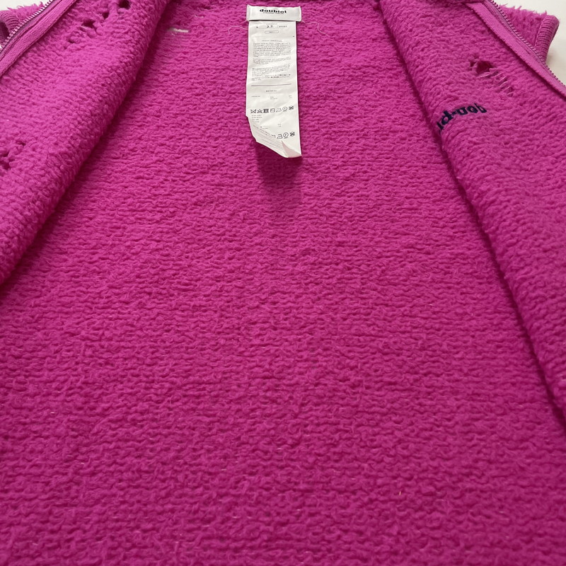 【中古品】【メンズ】 DOUBLET ダブレット 23AW FLEECE KNIT VEST 23AW55KN135 フリース ニットベスト ライトアウター 140-261027-yo-01-teih サイズ：S カラー：ネオンピンク 万代Net店