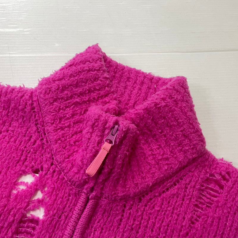 【中古品】【メンズ】 DOUBLET ダブレット 23AW FLEECE KNIT VEST 23AW55KN135 フリース ニットベスト ライトアウター 140-261027-yo-01-teih サイズ：S カラー：ネオンピンク 万代Net店