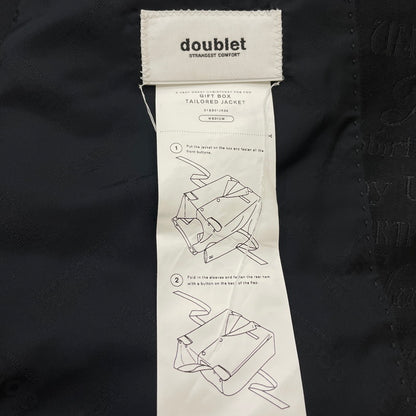 【中古品】【メンズ】 DOUBLET ダブレット GIFT BOX TAILORED JACKET 21SS01JK36 ギフトボックス テーラード ジャケット ライトアウター 140-261027-yo-07-teih サイズ：M カラー：ブラック 万代Net店