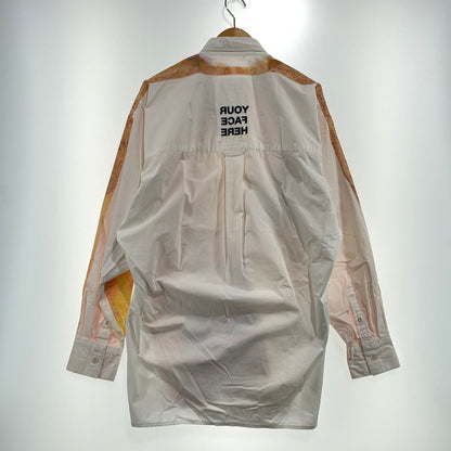 【中古品】【メンズ】 DOUBLET ダブレット 20SS FACEOUT TOURIST SHIRT 20SS19SH71 フェイスアウト ツーリスト シャツ 長袖 トップス 140-261027-yo-08-teih サイズ：M カラー：ブラウン/ホワイト 万代Net店