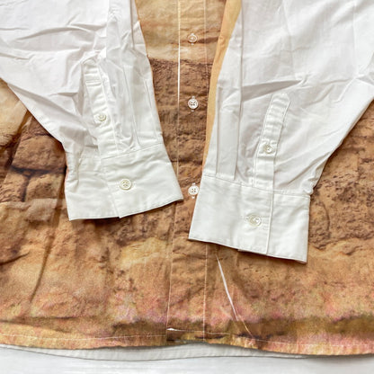 【中古品】【メンズ】 DOUBLET ダブレット 20SS FACEOUT TOURIST SHIRT 20SS19SH71 フェイスアウト ツーリスト シャツ 長袖 トップス 140-261027-yo-08-teih サイズ：M カラー：ブラウン/ホワイト 万代Net店