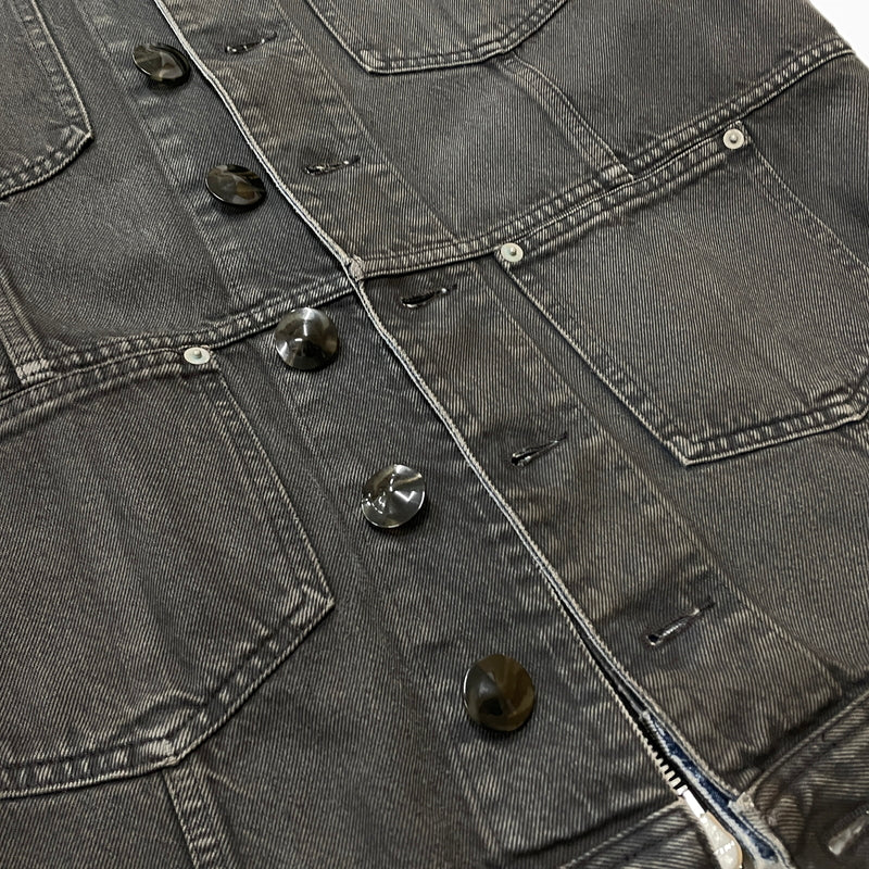 【中古品】【メンズ】 NAMACHEKO ナマチェコ 21AW BIKER DENIM VEST BLACK 2021年秋冬 バイカー デニム ベスト ブラック トップス 141-261027-sa-12-teih サイズ：L カラー：ブラック 万代Net店