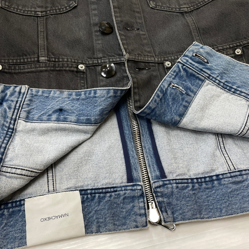 【中古品】【メンズ】 NAMACHEKO ナマチェコ 21AW BIKER DENIM VEST BLACK 2021年秋冬 バイカー デニム ベスト ブラック トップス 141-261027-sa-12-teih サイズ：L カラー：ブラック 万代Net店