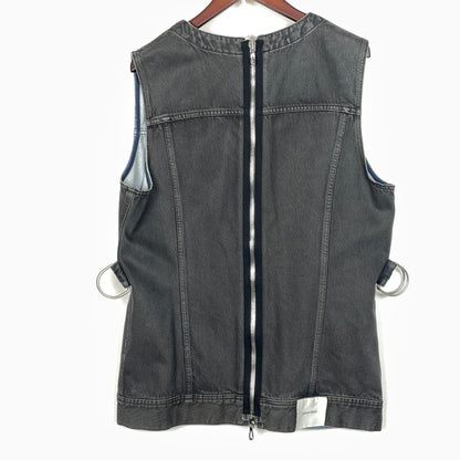 【中古品】【メンズ】 NAMACHEKO ナマチェコ 21AW BIKER DENIM VEST BLACK 2021年秋冬 バイカー デニム ベスト ブラック トップス 141-261027-sa-12-teih サイズ：L カラー：ブラック 万代Net店