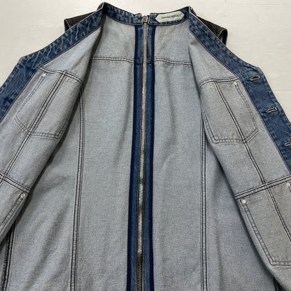 【中古品】【メンズ】 NAMACHEKO ナマチェコ 21AW BIKER DENIM VEST BLACK 2021年秋冬 バイカー デニム ベスト ブラック トップス 141-261027-sa-12-teih サイズ：L カラー：ブラック 万代Net店