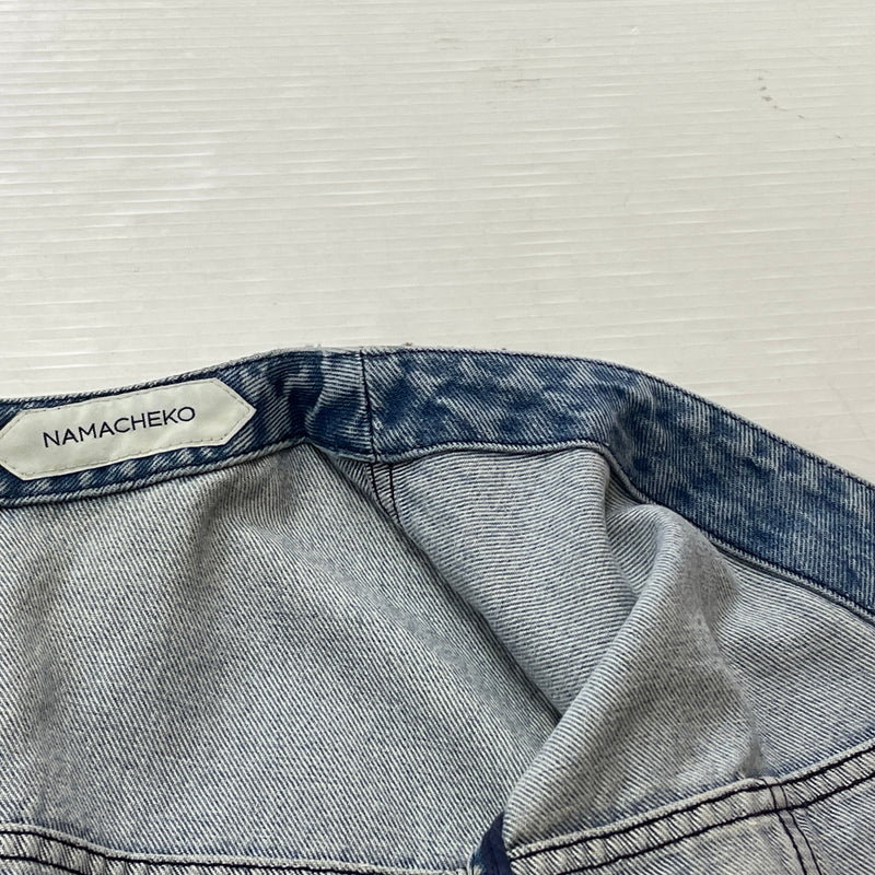 【中古品】【メンズ】 NAMACHEKO ナマチェコ 21AW BIKER DENIM VEST BLACK 2021年秋冬 バイカー デニム ベスト ブラック トップス 141-261027-sa-12-teih サイズ：L カラー：ブラック 万代Net店
