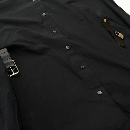 【現状渡し品】【レディース】 JW ANDERSON ジェイダブリュー アンダーソン PADLOCK STRAP SHIRT DRESS パドロック ストラップ シャツ ドレス ワンピース 168-261027-sa-13-teih サイズ：S カラー：ブラック 万代Net店