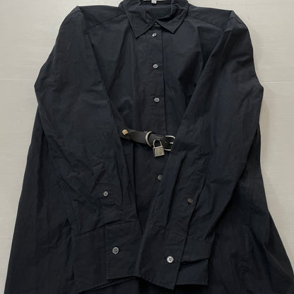 【現状渡し品】【レディース】 JW ANDERSON ジェイダブリュー アンダーソン PADLOCK STRAP SHIRT DRESS パドロック ストラップ シャツ ドレス ワンピース 168-261027-sa-13-teih サイズ：S カラー：ブラック 万代Net店