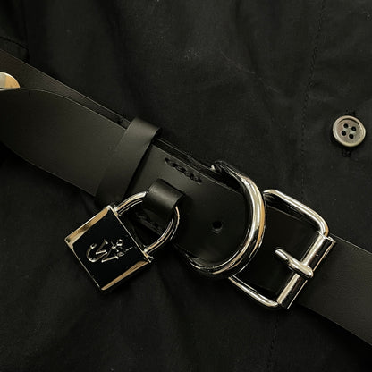【現状渡し品】【レディース】 JW ANDERSON ジェイダブリュー アンダーソン PADLOCK STRAP SHIRT DRESS パドロック ストラップ シャツ ドレス ワンピース 168-261027-sa-13-teih サイズ：S カラー：ブラック 万代Net店