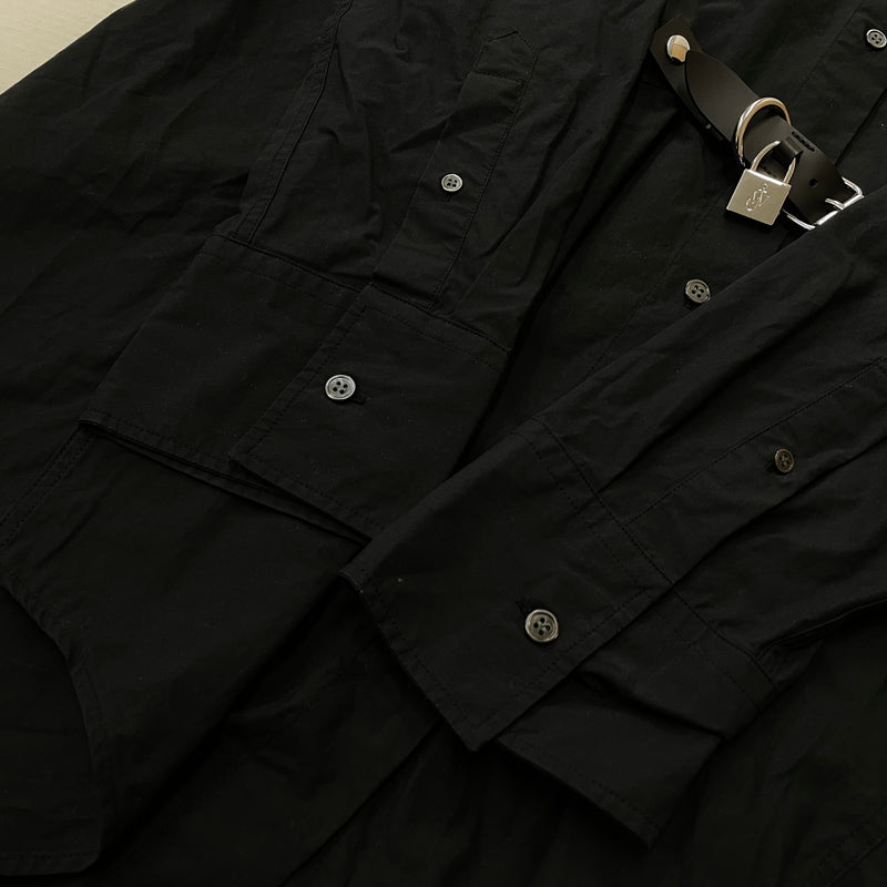 【現状渡し品】【レディース】 JW ANDERSON ジェイダブリュー アンダーソン PADLOCK STRAP SHIRT DRESS パドロック ストラップ シャツ ドレス ワンピース 168-261027-sa-13-teih サイズ：S カラー：ブラック 万代Net店