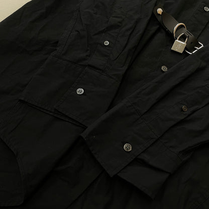 【現状渡し品】【レディース】 JW ANDERSON ジェイダブリュー アンダーソン PADLOCK STRAP SHIRT DRESS パドロック ストラップ シャツ ドレス ワンピース 168-261027-sa-13-teih サイズ：S カラー：ブラック 万代Net店