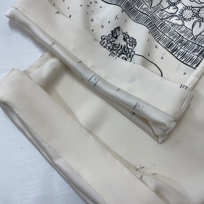 【中古品】【メンズ/レディース】 MARINE SERRE マリーン・セル WHITE LINE UNISEX LUNAR LOUNGE PANTS ホワイトライン ユニセックス ルナ ラウンジパンツ ボトムス 152-261027-yo-18-teih サイズ：S カラー：ホワイト 万代Net店