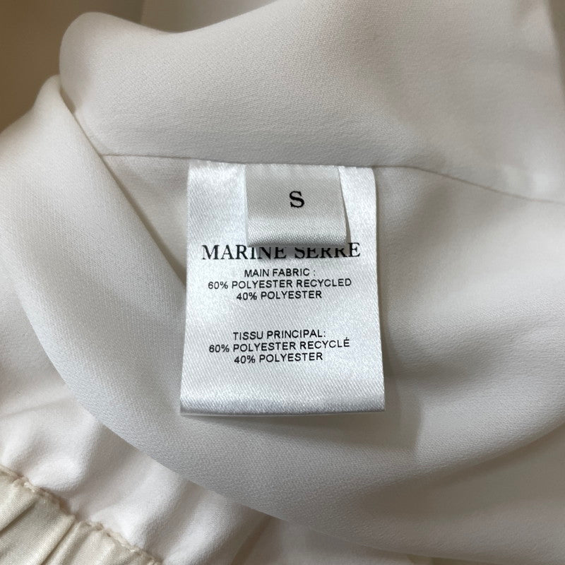 【中古品】【メンズ/レディース】 MARINE SERRE マリーン・セル WHITE LINE UNISEX LUNAR LOUNGE PANTS ホワイトライン ユニセックス ルナ ラウンジパンツ ボトムス 152-261027-yo-18-teih サイズ：S カラー：ホワイト 万代Net店