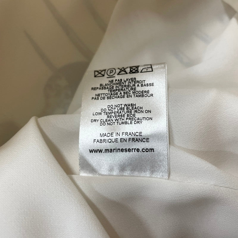 【中古品】【メンズ/レディース】 MARINE SERRE マリーン・セル WHITE LINE UNISEX LUNAR LOUNGE PANTS ホワイトライン ユニセックス ルナ ラウンジパンツ ボトムス 152-261027-yo-18-teih サイズ：S カラー：ホワイト 万代Net店