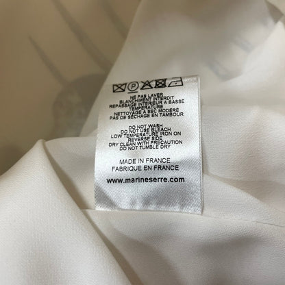 【中古品】【メンズ/レディース】 MARINE SERRE マリーン・セル WHITE LINE UNISEX LUNAR LOUNGE PANTS ホワイトライン ユニセックス ルナ ラウンジパンツ ボトムス 152-261027-yo-18-teih サイズ：S カラー：ホワイト 万代Net店