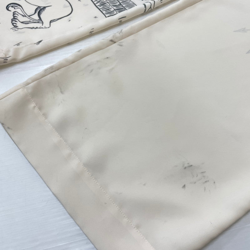 【中古品】【メンズ/レディース】 MARINE SERRE マリーン・セル WHITE LINE UNISEX LUNAR LOUNGE PANTS ホワイトライン ユニセックス ルナ ラウンジパンツ ボトムス 152-261027-yo-18-teih サイズ：S カラー：ホワイト 万代Net店