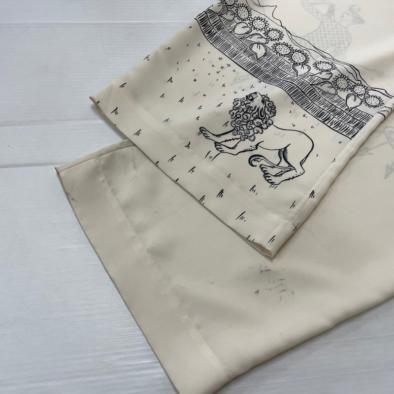 【中古品】【メンズ/レディース】 MARINE SERRE マリーン・セル WHITE LINE UNISEX LUNAR LOUNGE PANTS ホワイトライン ユニセックス ルナ ラウンジパンツ ボトムス 152-261027-yo-18-teih サイズ：S カラー：ホワイト 万代Net店