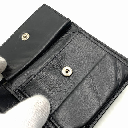 【中古品】【メンズ/レディース】 BOTTEGA VENETA ボッテガ・ヴェネタ マキシイントレチャート 二つ折り財布 コインケース 札入れ カードケース 181-261024-ko-06-teih カラー：ブラック 万代Net店