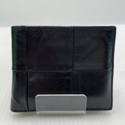 【中古品】【メンズ/レディース】 BOTTEGA VENETA ボッテガ・ヴェネタ マキシイントレチャート 二つ折り財布 コインケース 札入れ カードケース 181-261024-ko-06-teih カラー：ブラック 万代Net店