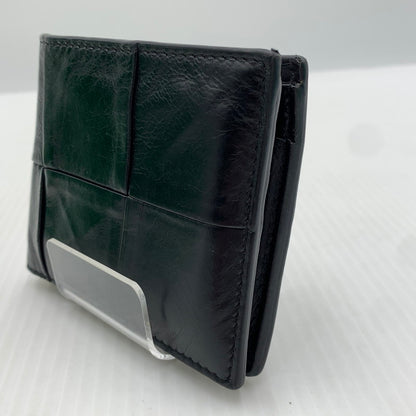 【中古品】【メンズ/レディース】 BOTTEGA VENETA ボッテガ・ヴェネタ マキシイントレチャート 二つ折り財布 コインケース 札入れ カードケース 181-261024-ko-06-teih カラー：ブラック 万代Net店