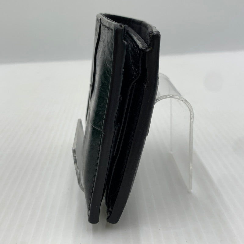 【中古品】【メンズ/レディース】 BOTTEGA VENETA ボッテガ・ヴェネタ マキシイントレチャート 二つ折り財布 コインケース 札入れ カードケース 181-261024-ko-06-teih カラー：ブラック 万代Net店