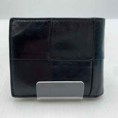 【中古品】【メンズ/レディース】 BOTTEGA VENETA ボッテガ・ヴェネタ マキシイントレチャート 二つ折り財布 コインケース 札入れ カードケース 181-261024-ko-06-teih カラー：ブラック 万代Net店
