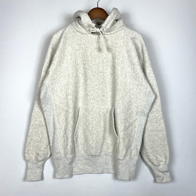 【中古品】【メンズ】 Champion チャンピオン TRUE TO ARCHIVES PULLOVER AFTER HOODED SWEAT SHIRTS C3-D106 トゥルートゥーアーカイブス プルオーバー スウェット トップス 後付けパーカー 145-261027-yo-10-teih サイズ：L カラー：シルバーグレー 万代Net店