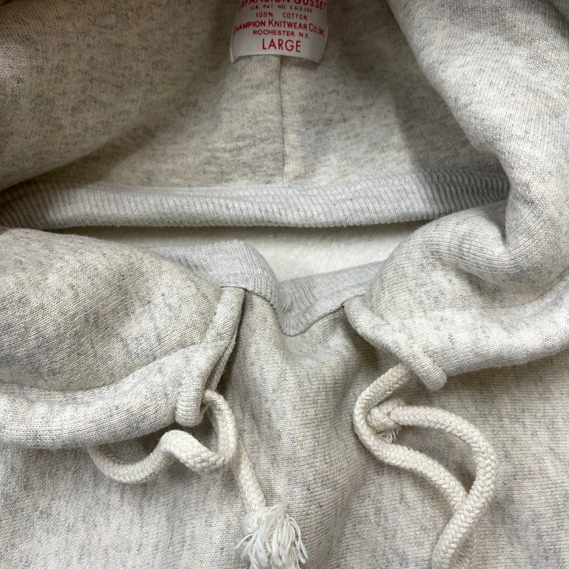 【中古品】【メンズ】 Champion チャンピオン TRUE TO ARCHIVES PULLOVER AFTER HOODED SWEAT SHIRTS C3-D106 トゥルートゥーアーカイブス プルオーバー スウェット トップス 後付けパーカー 145-261027-yo-10-teih サイズ：L カラー：シルバーグレー 万代Net店