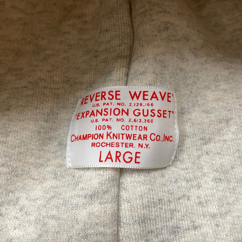 【中古品】【メンズ】 Champion チャンピオン TRUE TO ARCHIVES PULLOVER AFTER HOODED SWEAT SHIRTS C3-D106 トゥルートゥーアーカイブス プルオーバー スウェット トップス 後付けパーカー 145-261027-yo-10-teih サイズ：L カラー：シルバーグレー 万代Net店