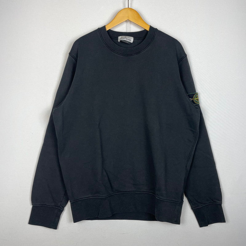 【中古品】【メンズ】 STONE ISLAND ストーンアイランド CREW NECK SWEAT 761563051 クルーネック スウェット 長袖 トップス 141-261027-yo-11-teih サイズ：XL カラー：ブラック 万代Net店