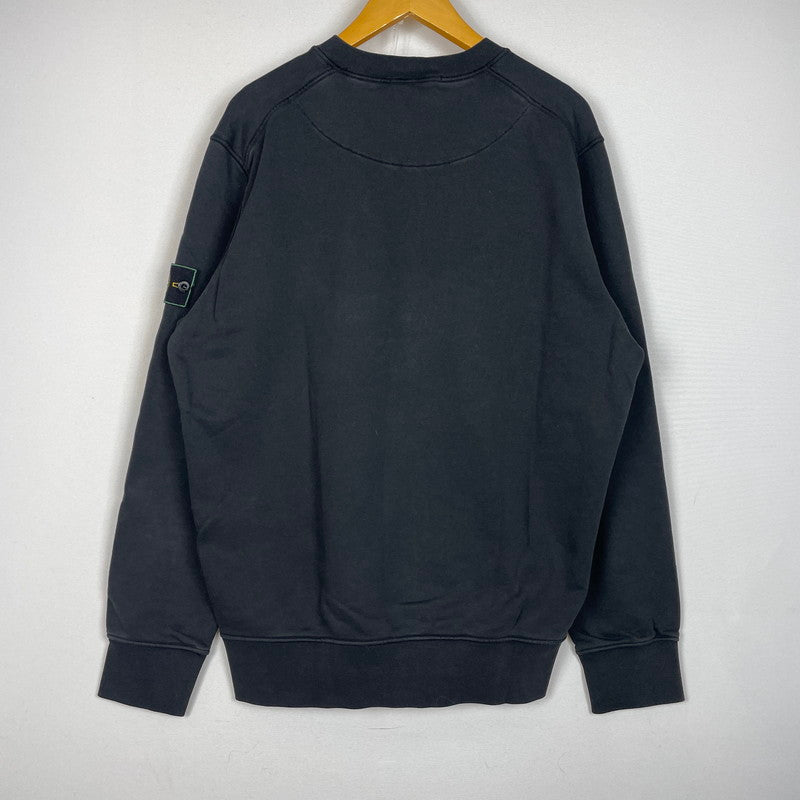 【中古品】【メンズ】 STONE ISLAND ストーンアイランド CREW NECK SWEAT 761563051 クルーネック スウェット 長袖 トップス 141-261027-yo-11-teih サイズ：XL カラー：ブラック 万代Net店
