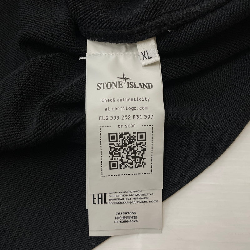 【中古品】【メンズ】 STONE ISLAND ストーンアイランド CREW NECK SWEAT 761563051 クルーネック スウェット 長袖 トップス 141-261027-yo-11-teih サイズ：XL カラー：ブラック 万代Net店