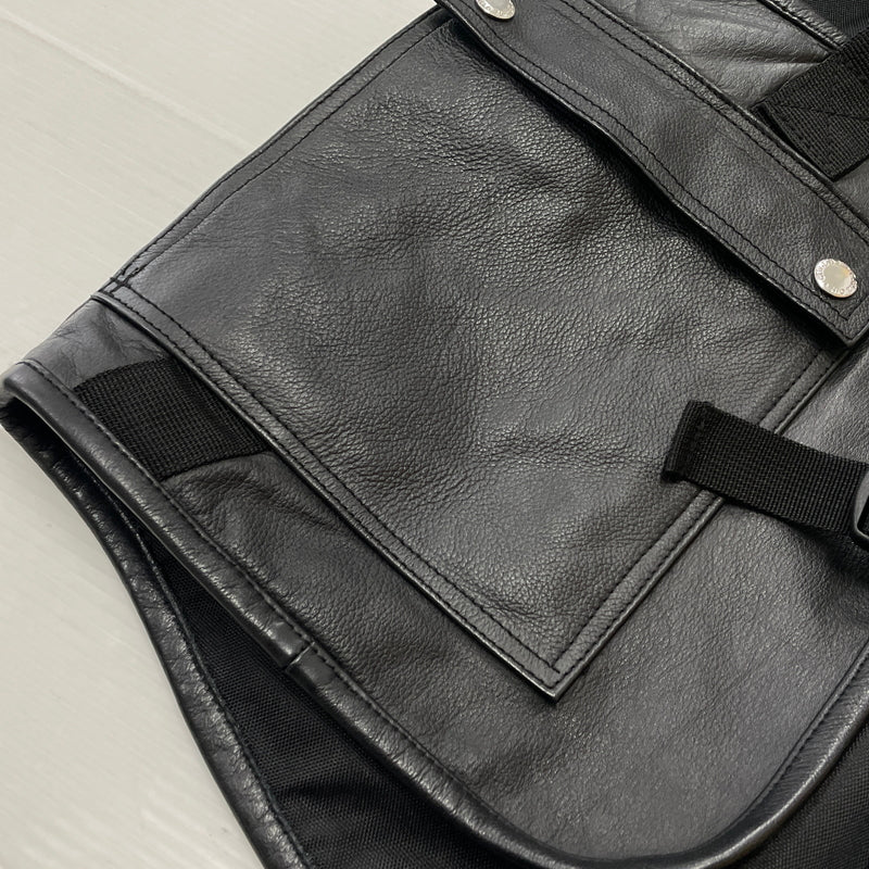 【中古品】【メンズ】 ZON ゾン LEATHER UTILITY BEST レザー ユーティリティ ベスト アウター 145-261028-sa-18-teih サイズ：L カラー：ブラック 万代Net店